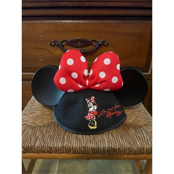 Disney Theme Parks Minnie Mouse Polkadot Ears Hat Youth Sz - Picture 2 of 8